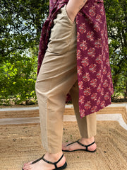 Beige Basic flex palazzo