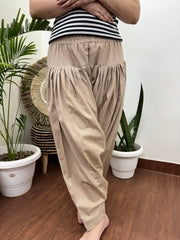Beige overall elastic salwar