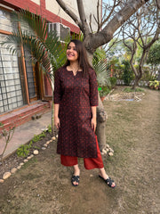 Black abstract Long kurta