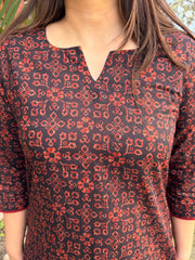 Black abstract Long kurta