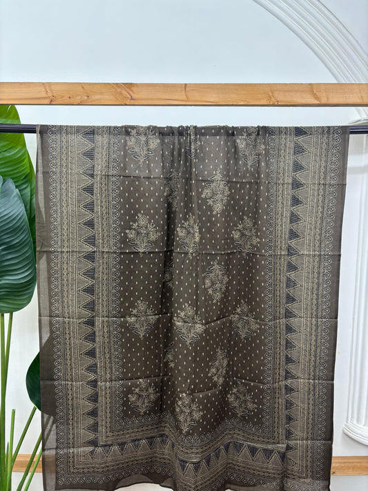 Brown Mulmul Duppata