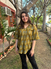 Mehendi green Sanganeri top