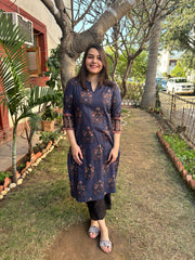 Indigo sangeri big buta kurta