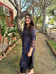 Indigo sangeri big buta kurta