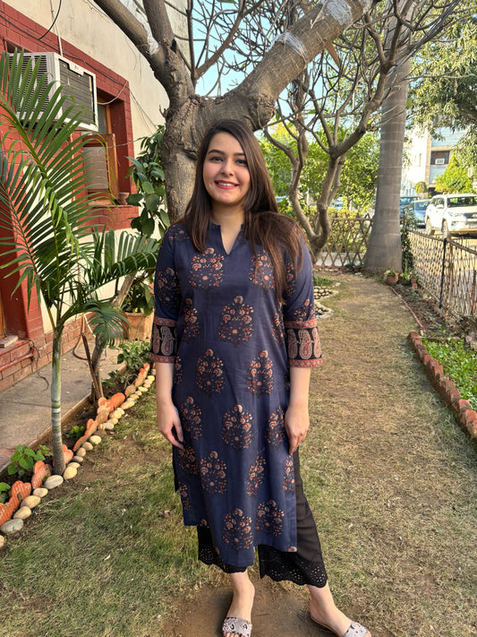 Indigo sangeri big buta kurta