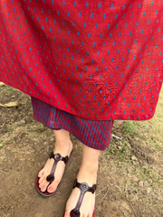 Maroon Water drop Co-ord Set Pants by MySanskritam