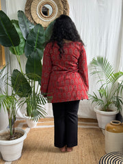 Maroon Ambi Ajrakh Kurti