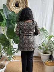 black designer short kurti