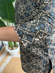 black designer short kurti