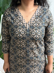 black designer short kurti