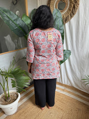 Pink digital print kurti