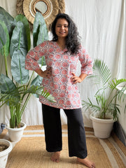 Pink digital print kurti