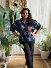 Indigo big buta shirt