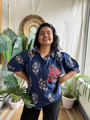 Indigo big buta shirt