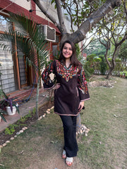 Brown Phiran style Short kurti
