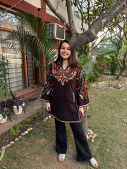 Brown Phiran style Short kurti