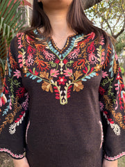 Brown Phiran style Short kurti