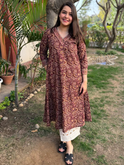 Brown Ambi aline kurta