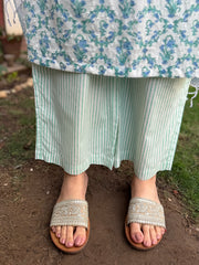 Light blue floral handblock Suit Set
