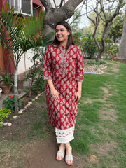 Maroon Flower bunch kurta