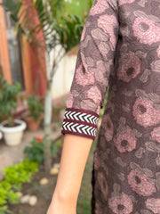 Dusty Brown Floral kurta