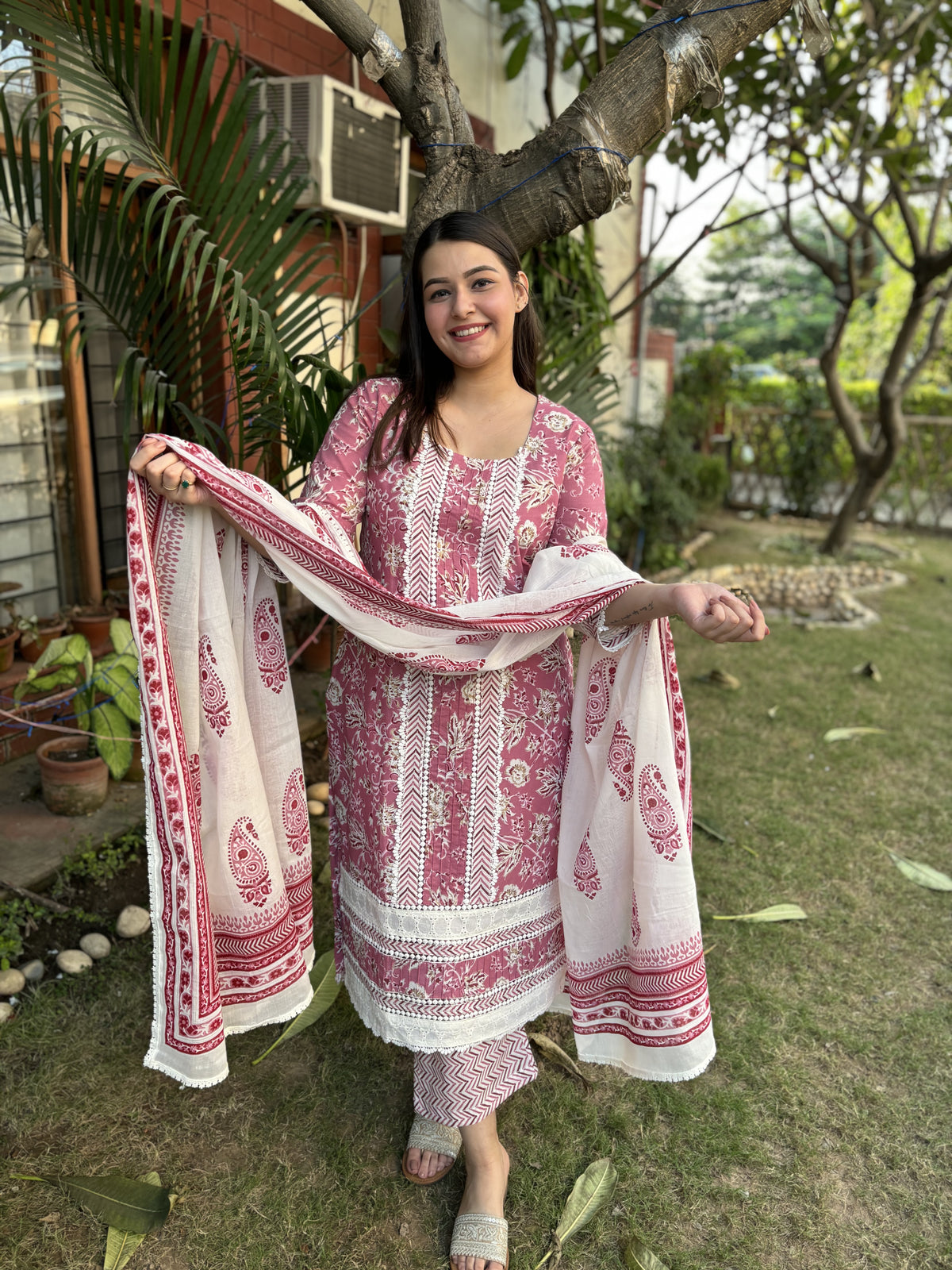 Pink Lacework full suit set