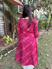 Magenta lehar aline kurta