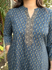 Blue floral Aline Kurta