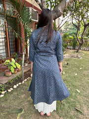 Blue floral Aline Kurta
