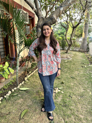 Pastel Blue floral shirt