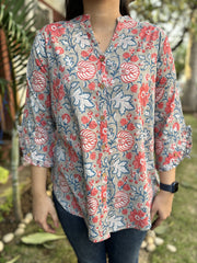 Pastel Blue floral shirt