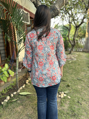 Pastel Blue floral shirt
