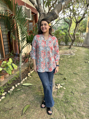 Pastel Blue floral shirt