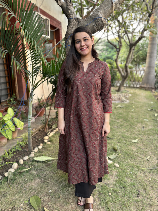 Cocacola zig zag Aline kurta