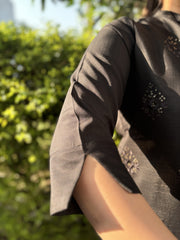 Black full embroidered Long kurta