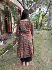Mehendi green floral Print aline kurta