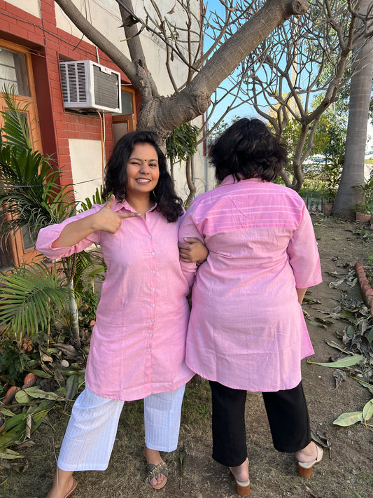 Pink Basic Shirt - MYSANSKRITAM