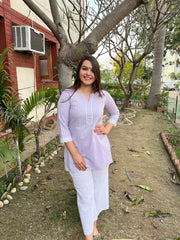 Lavender Basic Kurti - MYSANSKRITAM