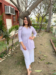 Lavender Basic Kurti - MYSANSKRITAM