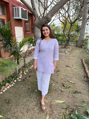 Lavender Basic Kurti - MYSANSKRITAM