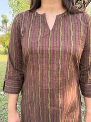 Brown mehendi short kurti