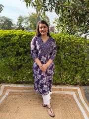 Purple berry bloom kurta