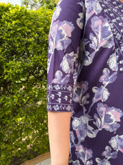 Purple berry bloom kurta