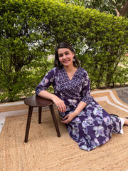 Purple berry bloom kurta