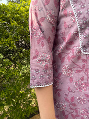 LAVENDER YOKE KURTA