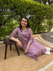 LAVENDER YOKE KURTA