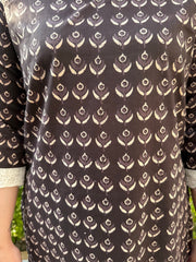 Brown Collar Neck straight kurta