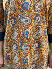 Mustard ambi sanganeri kurta