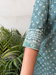 Sea green buta full suit set