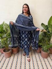 Indigo yoke Suit Set